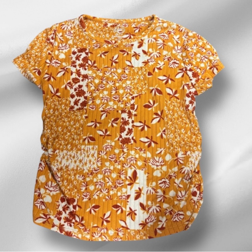 Wonder Nation Girls Short Sleeve Side Cinch Knit T-Shirt Multicolor - Picture 6 of 7